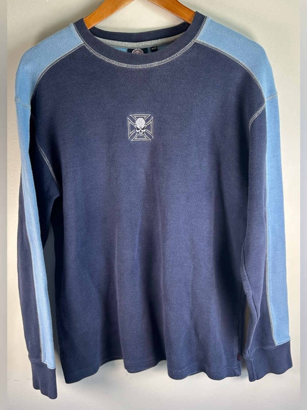 Randy Rivers R2 Men’s Crew Neck Sweater Pullover Size M Skull Chopper Style Y2K